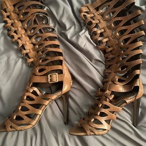 Knee high gladiator sandals